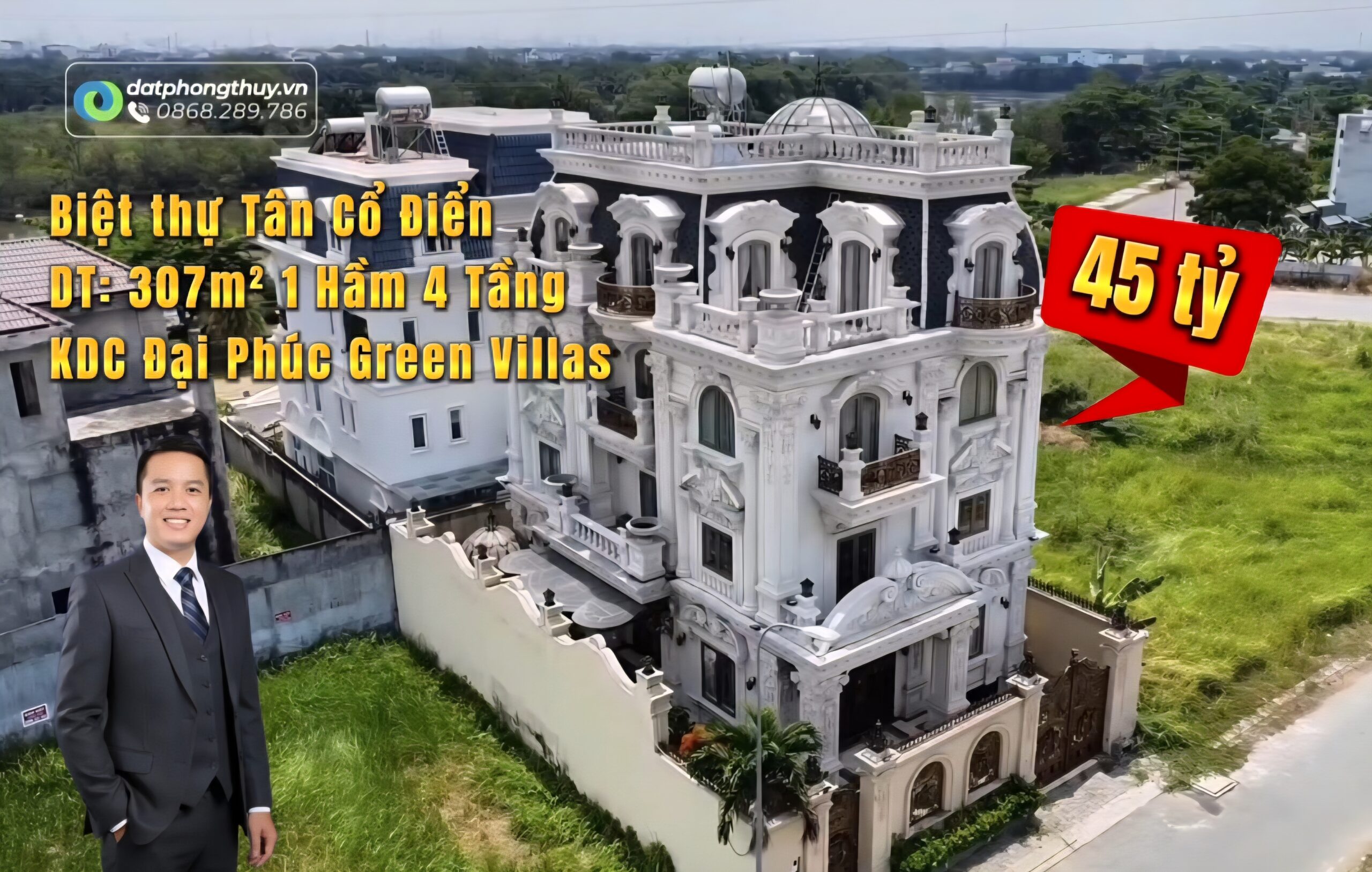 Bán biệt thự ven sông – kdc đại phúc green villas, xã bình hưng hồ chí minh | 307m² | 45 tỷ