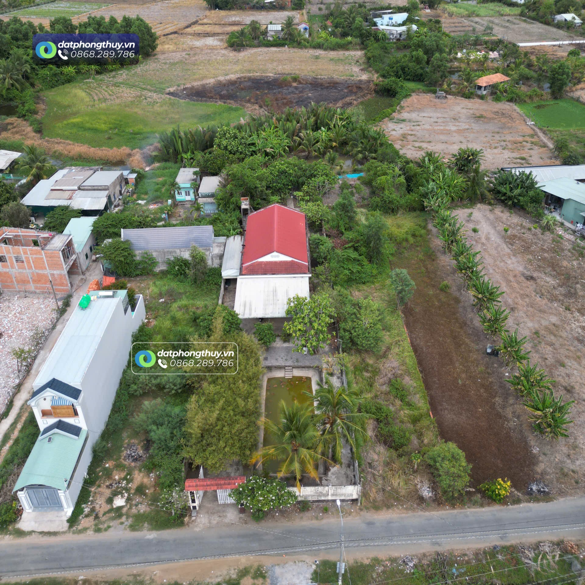Bán nhà sân vườn 2.000m² ao cá, giáp rạch thoáng mát tại mỹ lộc, cần giuộc