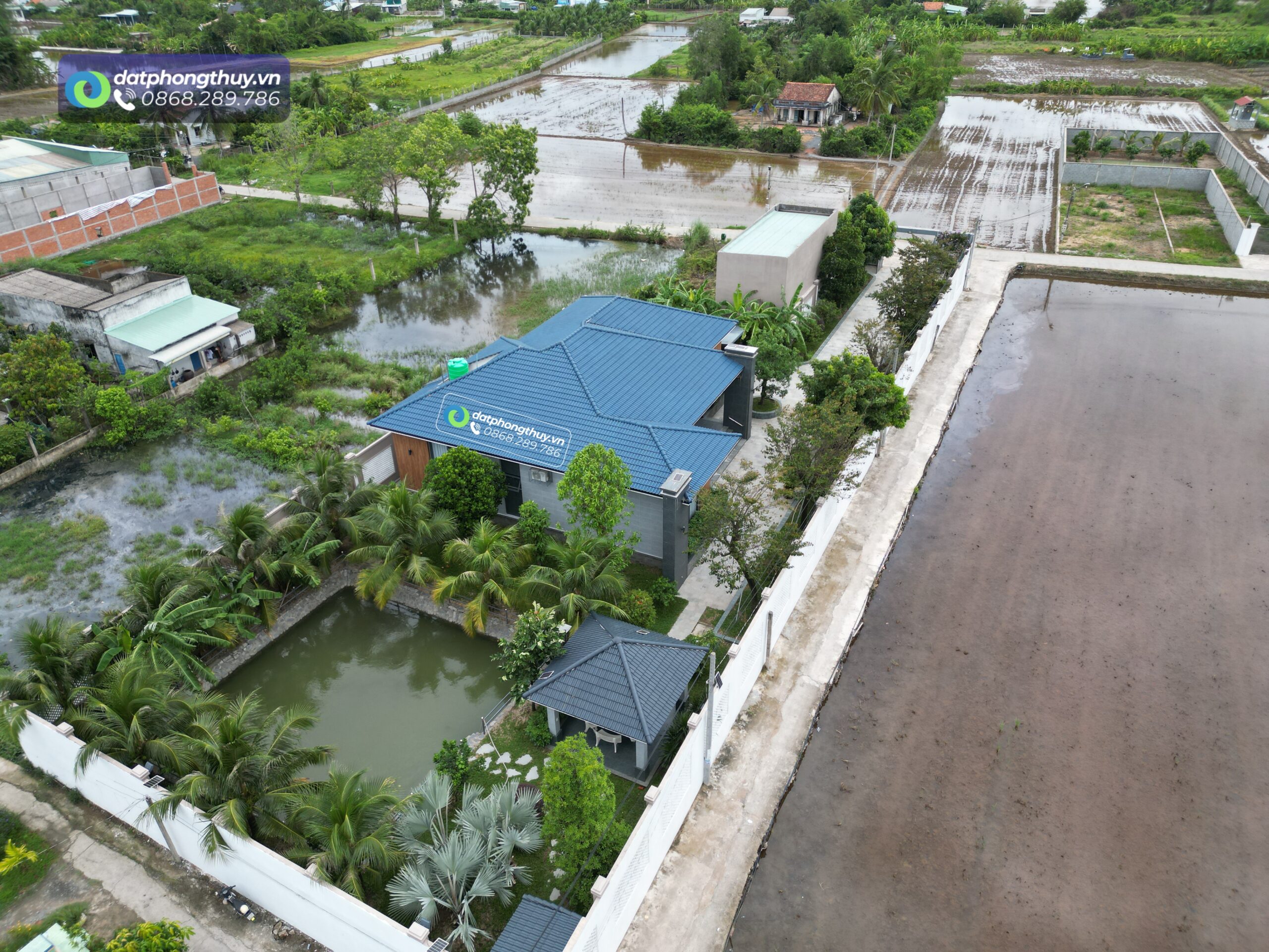 Bán biệt thự sân vườn đẹp rộng 1450m² tại phước lợi bến lức
